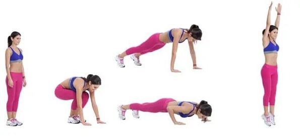 burpee pratimai